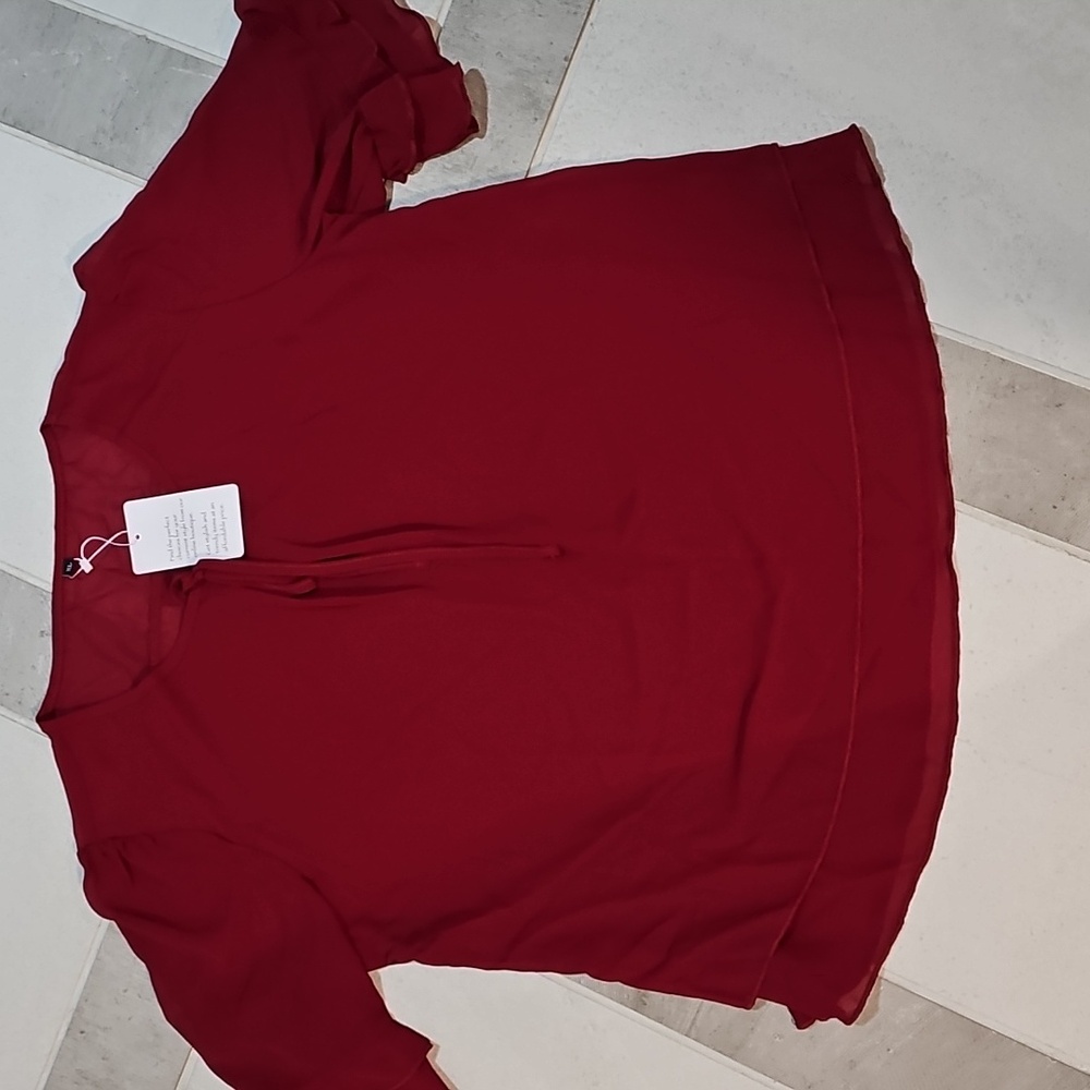 Red casual blouse, brand new